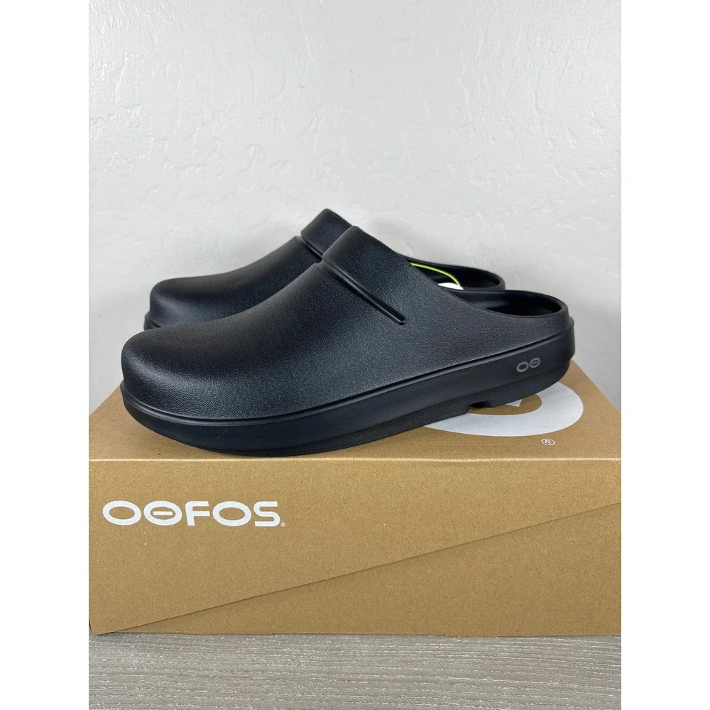 Oofos OOCloog Black Recovery Clog Unisex Men 10 Women 12 Slip On Shoes New